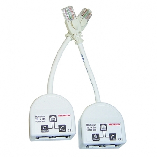 Q168 - Kit doubleurs RJ45 Tél/Eth Mbit