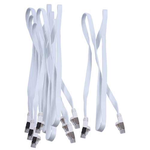 Q167 - Lot de 5 cordons plats RJ45 FTP Lg 1 m