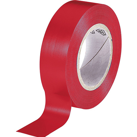 BR402 - Ruban adhésif isolant PVC 15 mm x 10 m rouge