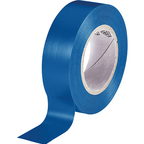BR403 - Ruban adhésif isolant PVC 15 mm x 10 m bleu