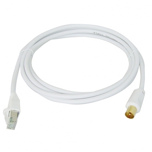 Q244 - Cordon RJ45/Fiche IEC TV Lg 2 m